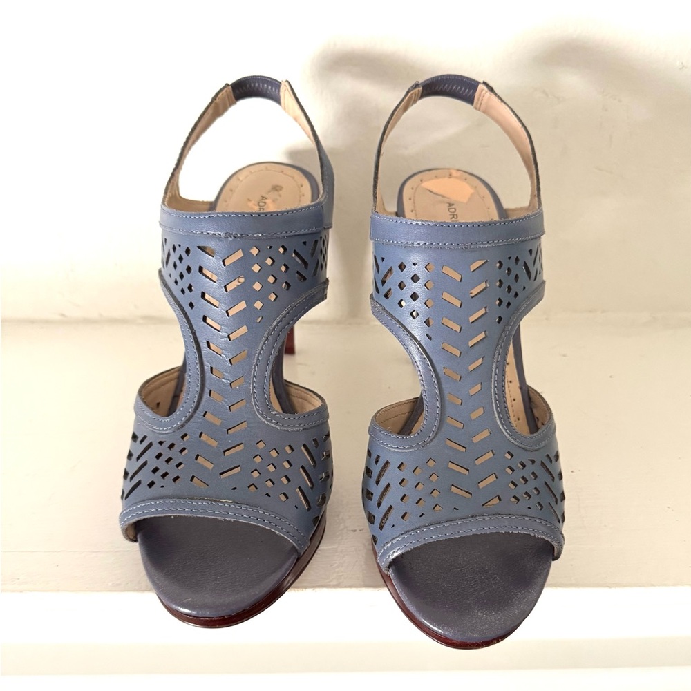 Adrienne Vittadini Blue Women's Heels with Wood Heel & Platform